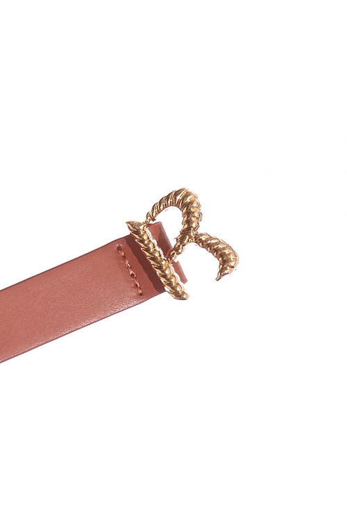 Gold 'R' Logo Thin Belt,Lucky Red