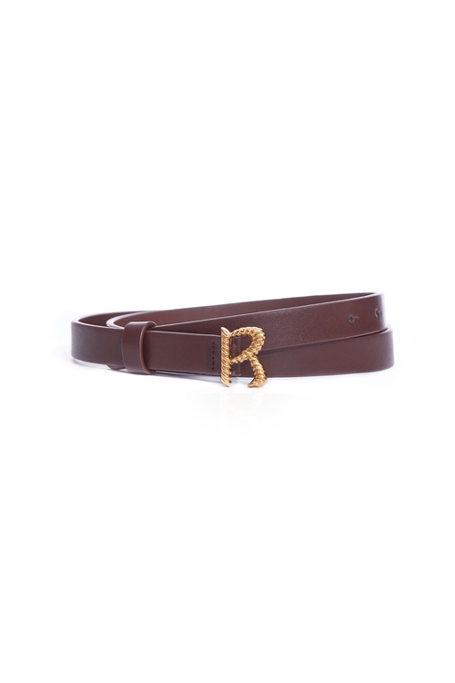 Gold 'R' Logo Thin Belt,Lucky Red