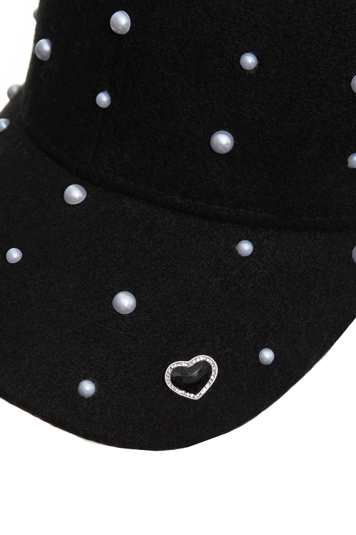 Pearl Applique Base Ball Cap,,Pearl Applique Base Ball Cap,pearl,Season (AW) Look,pearl,Season (AW) Look