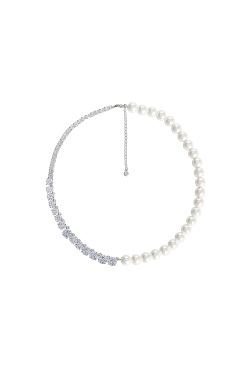 Pearl With Rhinestone Necklace,basic