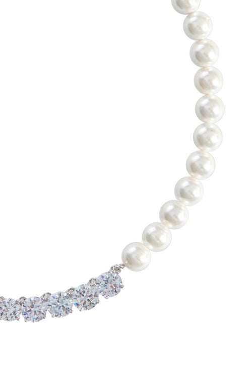 Pearl With Rhinestone Necklace,Necklaces