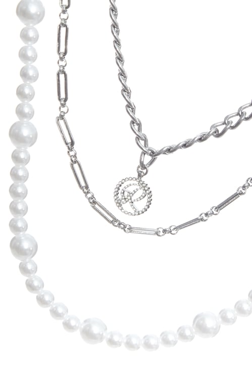 Layered Long Pearl Necklace,pearl