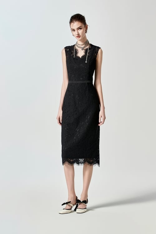 Full Lace Sleeveless Fitted Dress,cocktaildresses