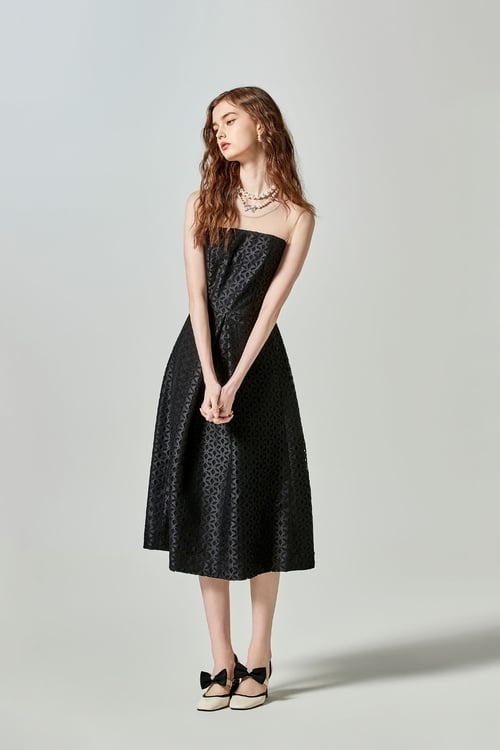 Retro Black Cocktail Dress With Side Pockets,cocktaildresses