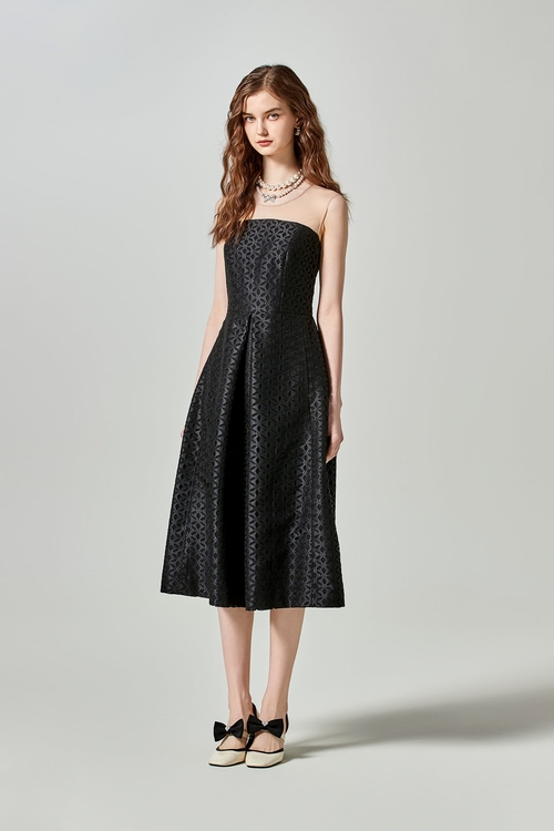 Retro Black Cocktail Dress With Side Pockets,Evening dresses