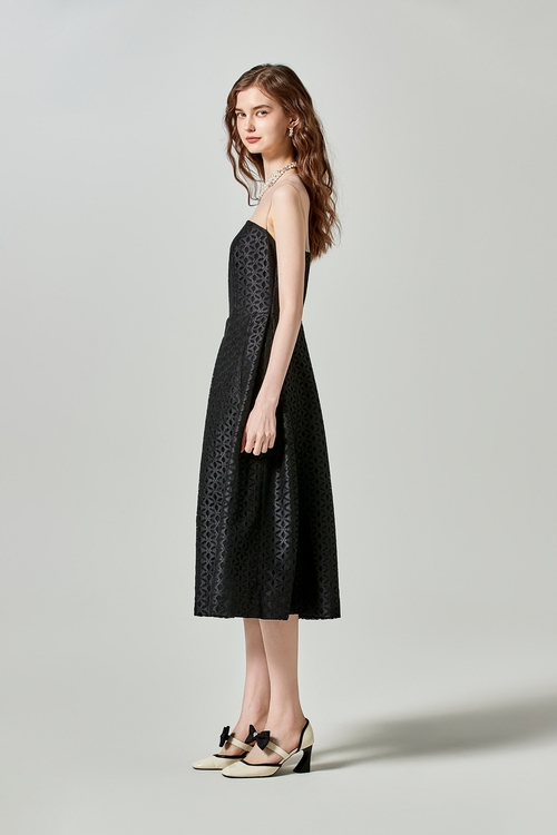 Retro Black Cocktail Dress With Side Pockets,Evening dresses