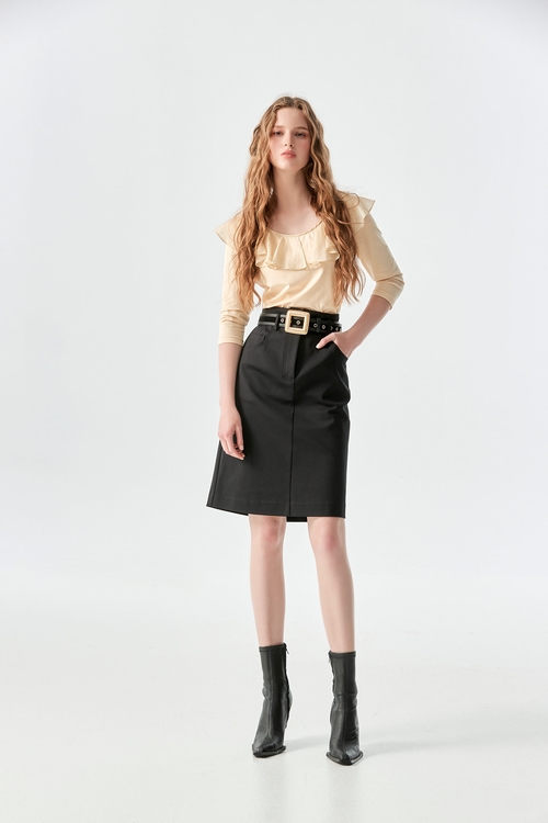 Basic Smart Pencil Skirt,Mini skirts