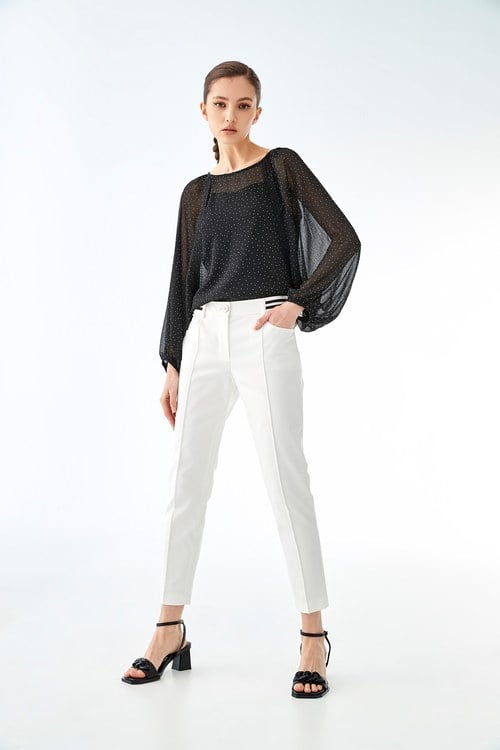 Floating Willow Dot Top,Long sleeve tops