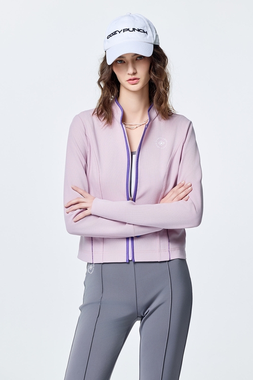 Makeup Pink Fitted Casual Jacket,Jackets