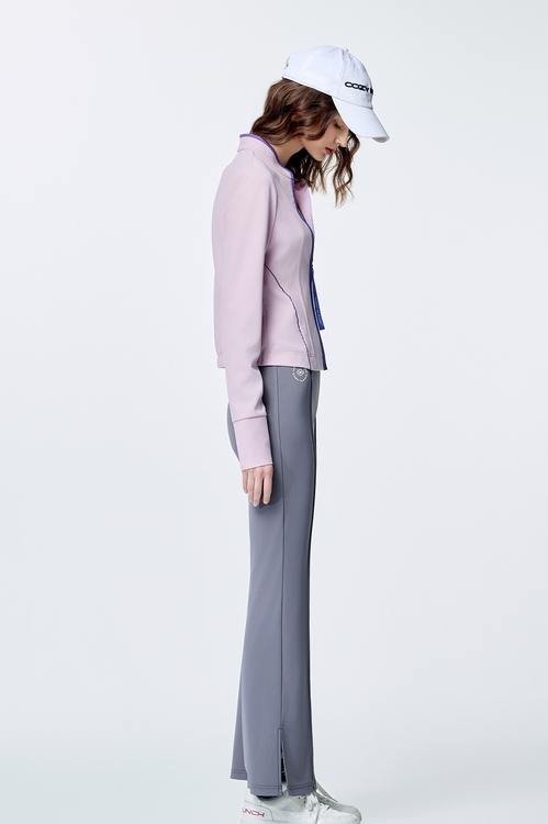 Makeup Pink Fitted Casual Jacket,Jackets
