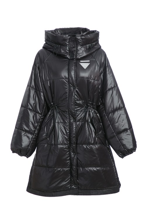 Cloud Quilted Checked Thermal Long Coat,cloudcollection
