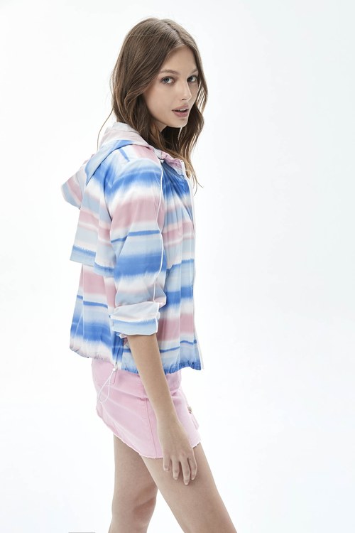 Rippled Trench Coat,layeredlook