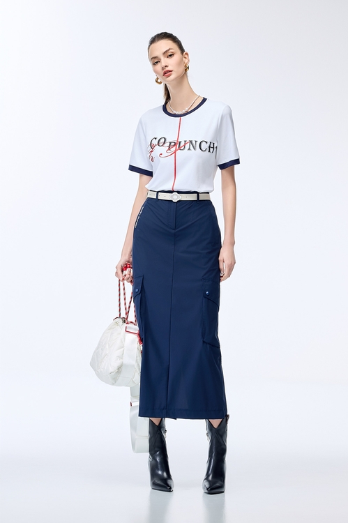 Cooling Utility Sporty Long Skirt,Midi skirts