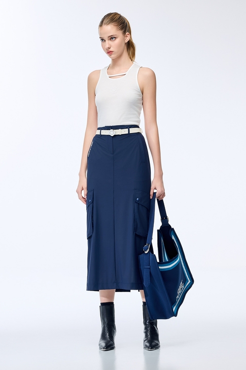 Cooling Utility Sporty Long Skirt,Midi skirts