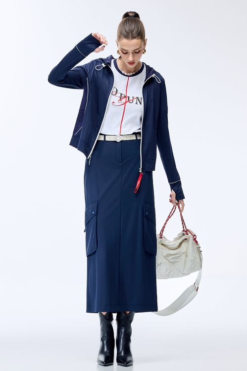 Cooling Utility Sporty Long Skirt,Midi skirts