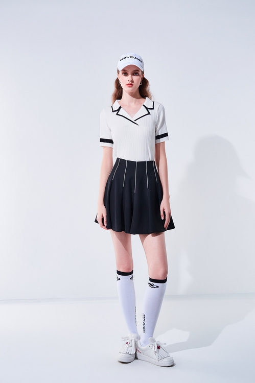 Ribbon-Embellished Golf Skirt,Season (AW) Look
