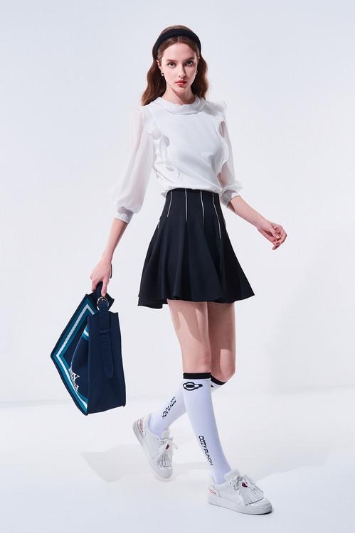 Ribbon-Embellished Golf Skirt,Season (AW) Look