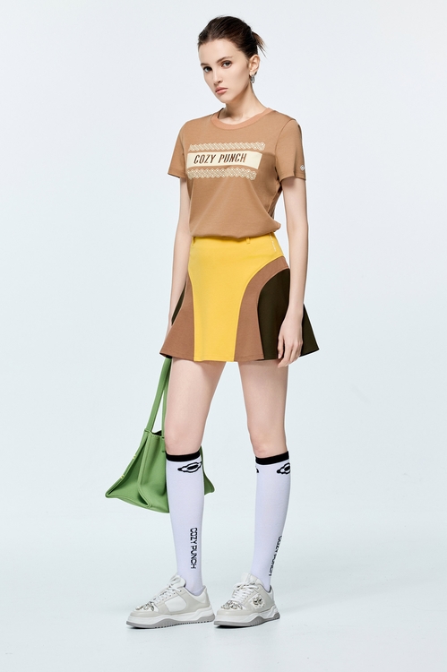 Colour Block Golf Skirt,Shorts