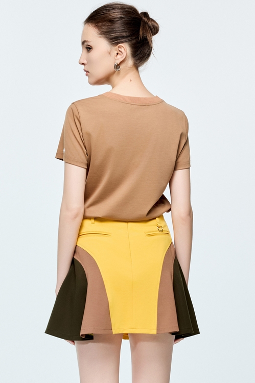 Colour Block Golf Skirt,Shorts