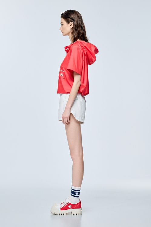 Casual Ruffled Waistband Shorts,Shorts