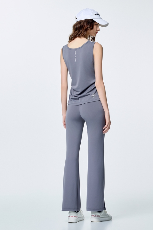 Salt Grey Versatile Flared Trousers,pants,Pants
