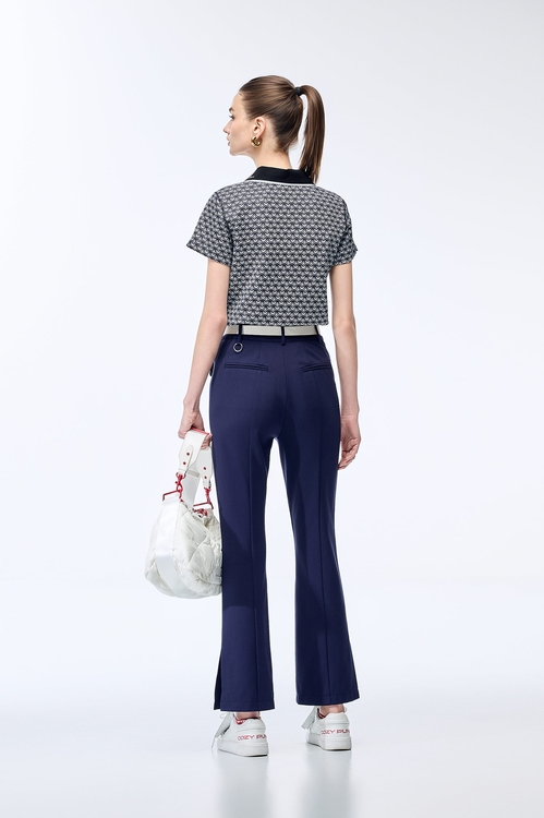 Straight Pants with Trimmed Pocket Edges,Culottes,Culottes