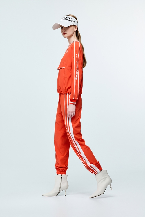 Sunset Coral Color Collagen Pants,,Sunset Coral Color Collagen Pants,Jackets,Outerwear,Season (SS) Look,Jackets,Outerwear,Season (SS) Look,Season (SS) Look,pants