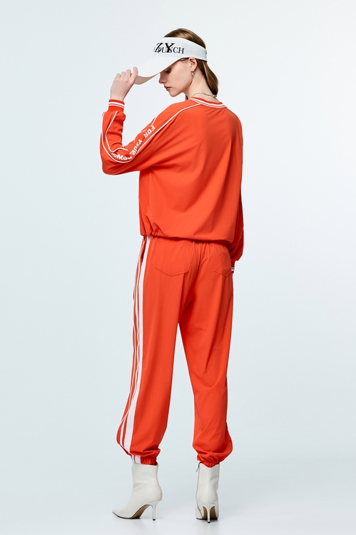 Sunset Coral Color Collagen Pants,,Sunset Coral Color Collagen Pants,Jackets,Outerwear,Season (SS) Look,Jackets,Outerwear,Season (SS) Look,Season (SS) Look,pants