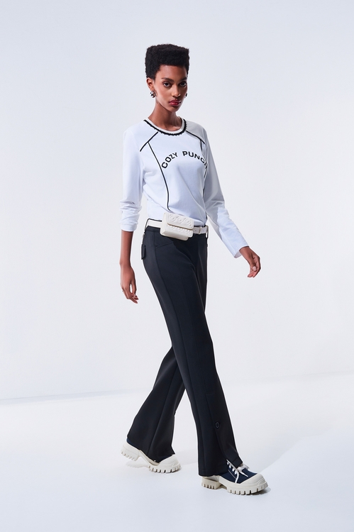 Side-Slit Casual Pants,Season (AW) Look