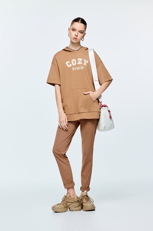 Caramel Slim Fit Pants,pants,Pants