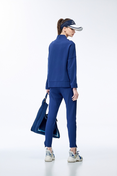 Midnight Blue Fitted Pants,Joggers