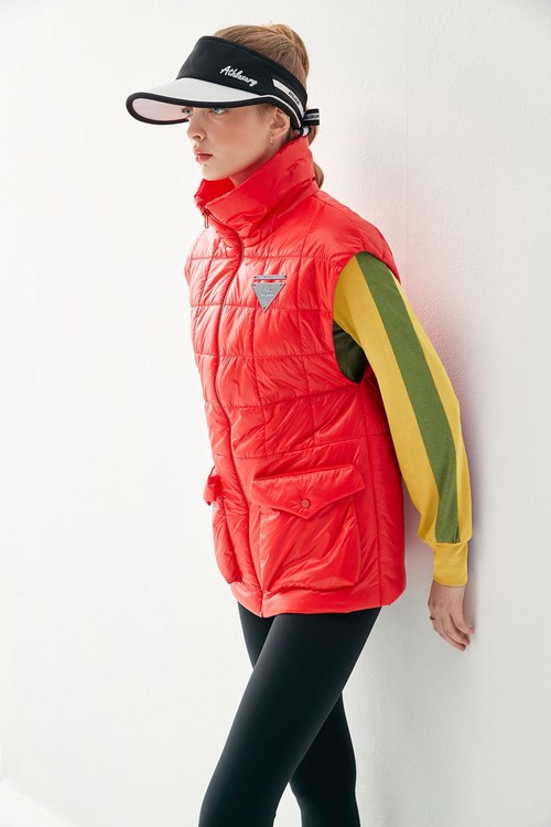 Cloud Quilted Checked Thermal Vest,cloudcollection