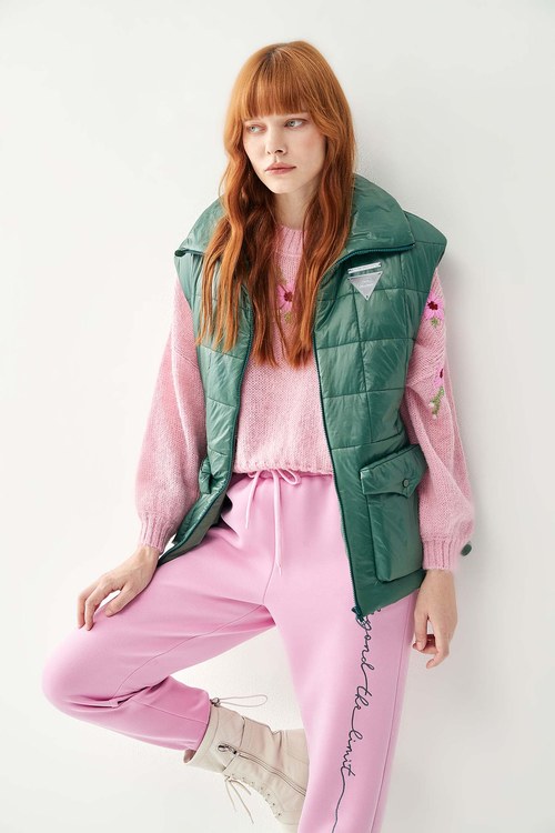 Cloud Quilted Checked Thermal Vest,cloudcollection