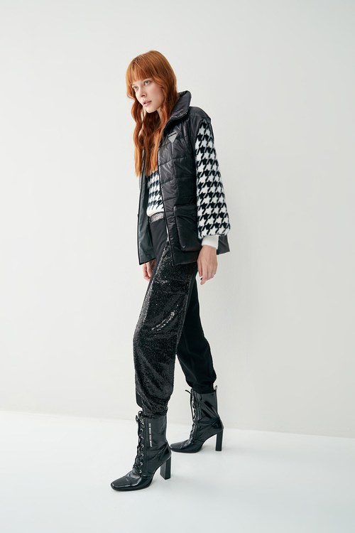 Cloud Quilted Checked Thermal Vest,cloudcollection