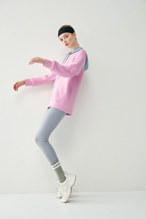 Cloud  Thermal Top With Colored Hooded Design,Hoodie tops