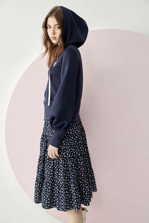 Cloud  Thermal Top With Hooded Design,Hoodie tops