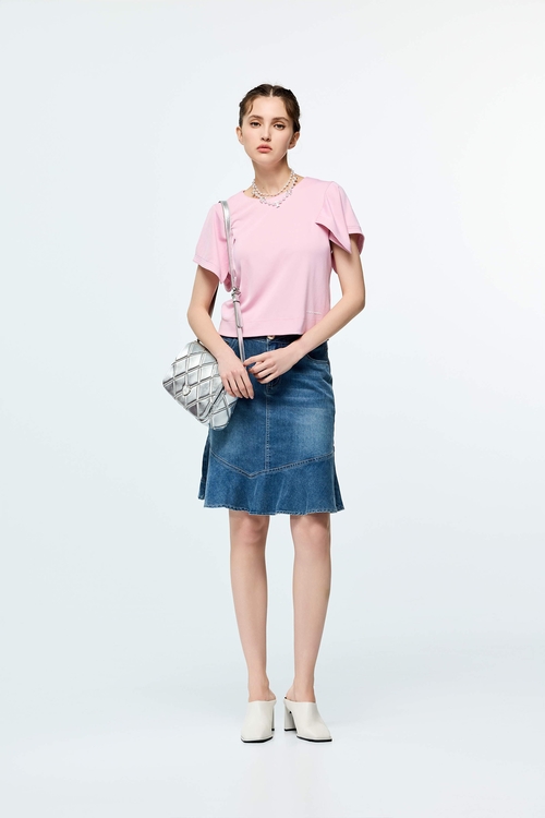 High Performance Collagen Sleeve Detail Top,Tops
