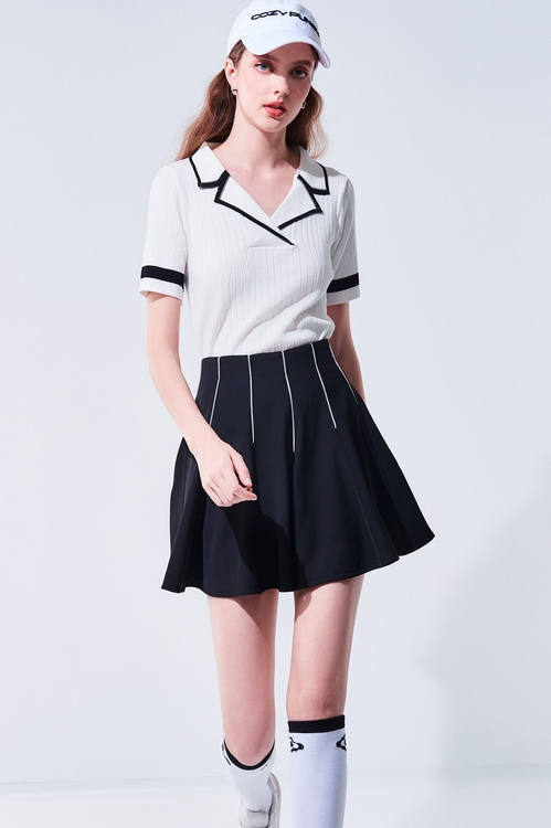 Chanel-Style Black-Trim Knitted Top,Season (AW) Look