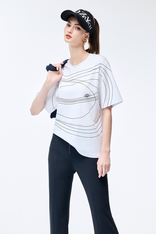 Planetary Graphic Print Tee,T-shirts