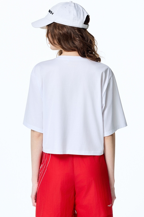 Planetary Graphic Print Crop Tee,T-shirts