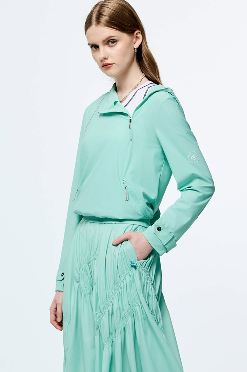 Mint Green Moisture Wicking Top,Hoodie tops