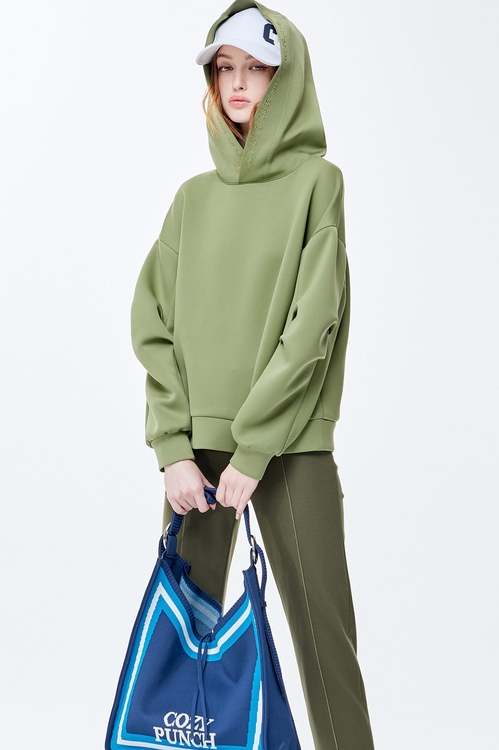 Digital lime green hoodie,Hoodie tops