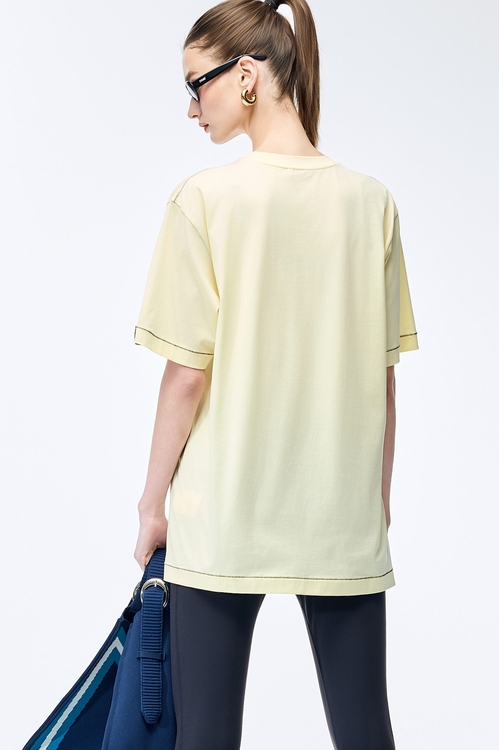 Performance Fabric Boyfriend Tee,T-shirts
