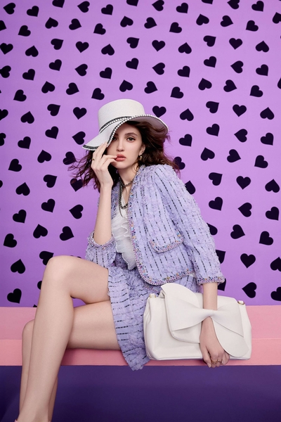 3-D Mesh Floral Purple Jacket