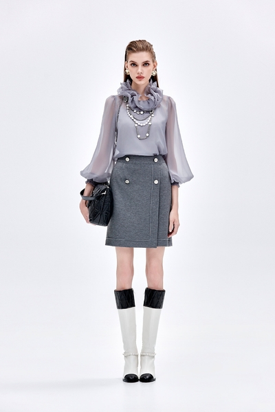 Front Panel Grey Skirt