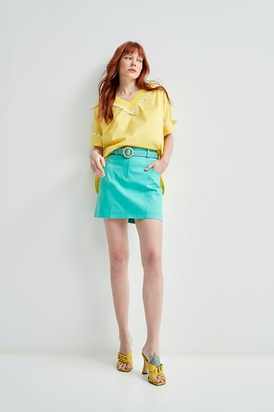 Tiffany Blue A-Line Skirt