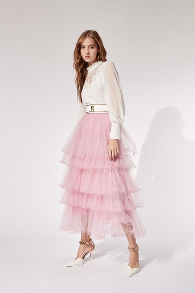 Layered Tulle Ruffle Skirt