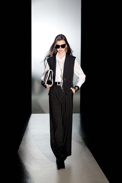 Dark Grey Wide Leg Smart Pants