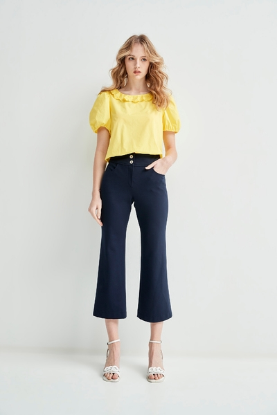 Basic Navy Straight Cut Pants