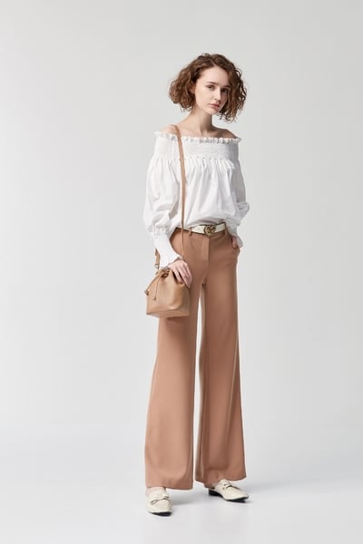 Khaki Boot Leg Pants